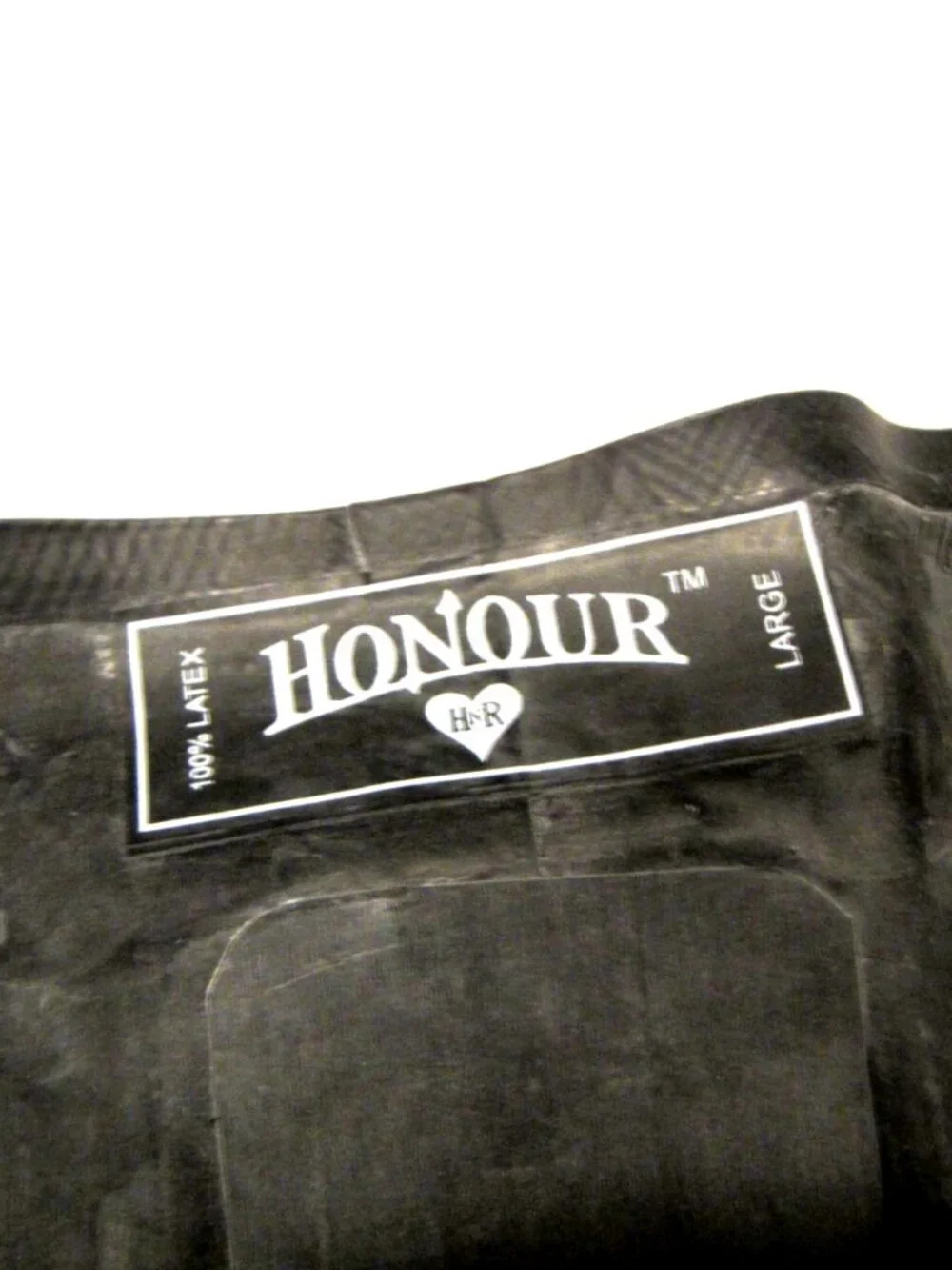 Men's Latex Rubber Boxer Shorts With 2-way Thru Zip Honour, New Black L
